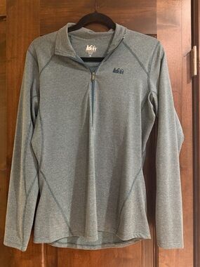 REI Lightweight Teal Quarter-Zip Pullover